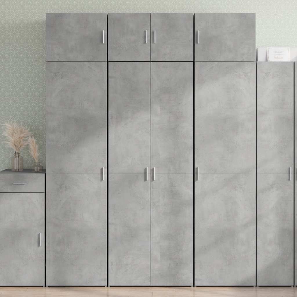 skab 70x42,5x185 cm konstrueret træ betongrå