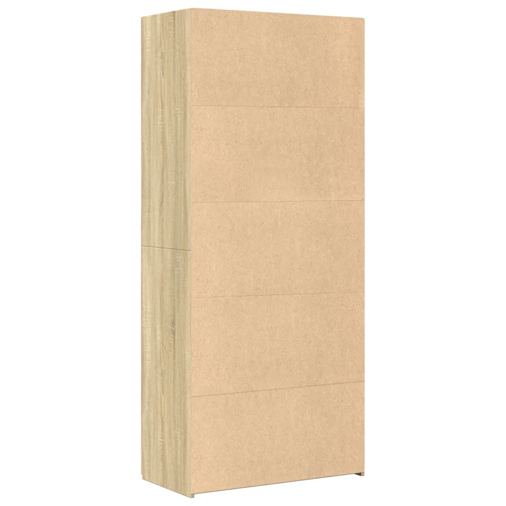 skab 80x42,5x185 cm konstrueret træ sonoma-eg
