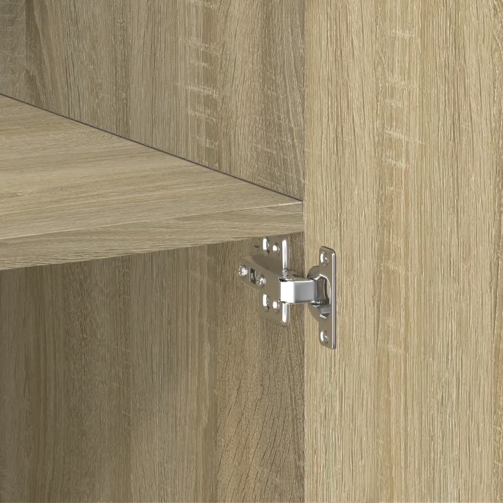 skab 80x42,5x185 cm konstrueret træ sonoma-eg