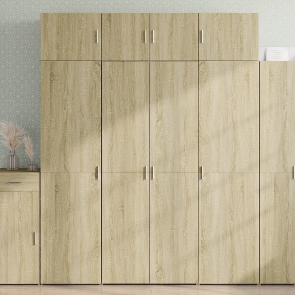 skab 80x42,5x185 cm konstrueret træ sonoma-eg