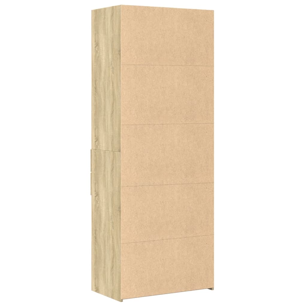 skab 70x42,5x185 cm konstrueret træ sonoma-eg