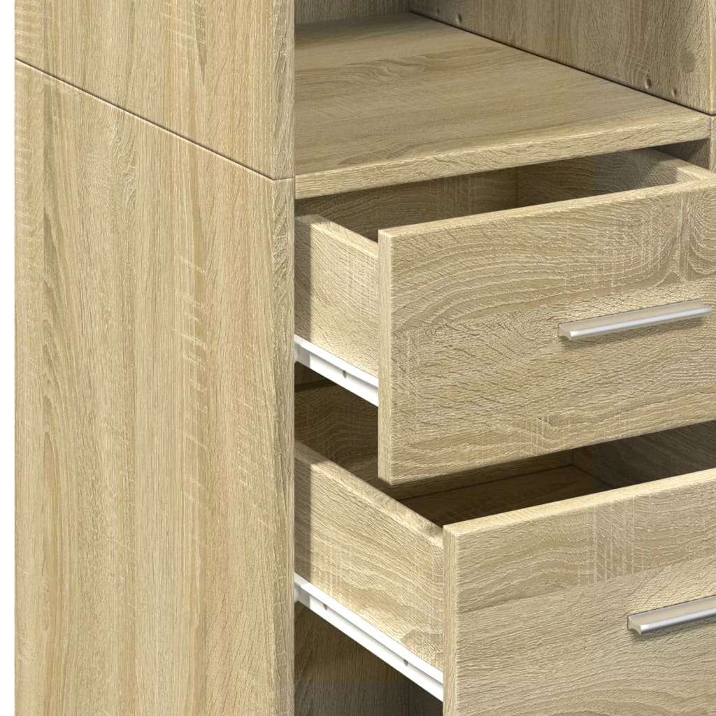 skab 70x42,5x185 cm konstrueret træ sonoma-eg