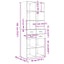 skab 70x42,5x185 cm konstrueret træ sonoma-eg
