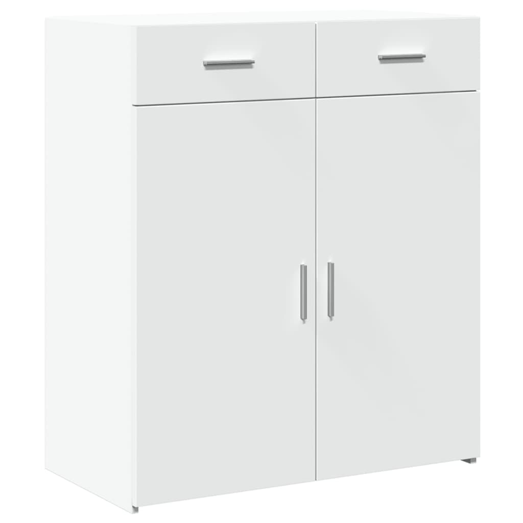 skænk 80x42,5x93 cm konstrueret træ hvid