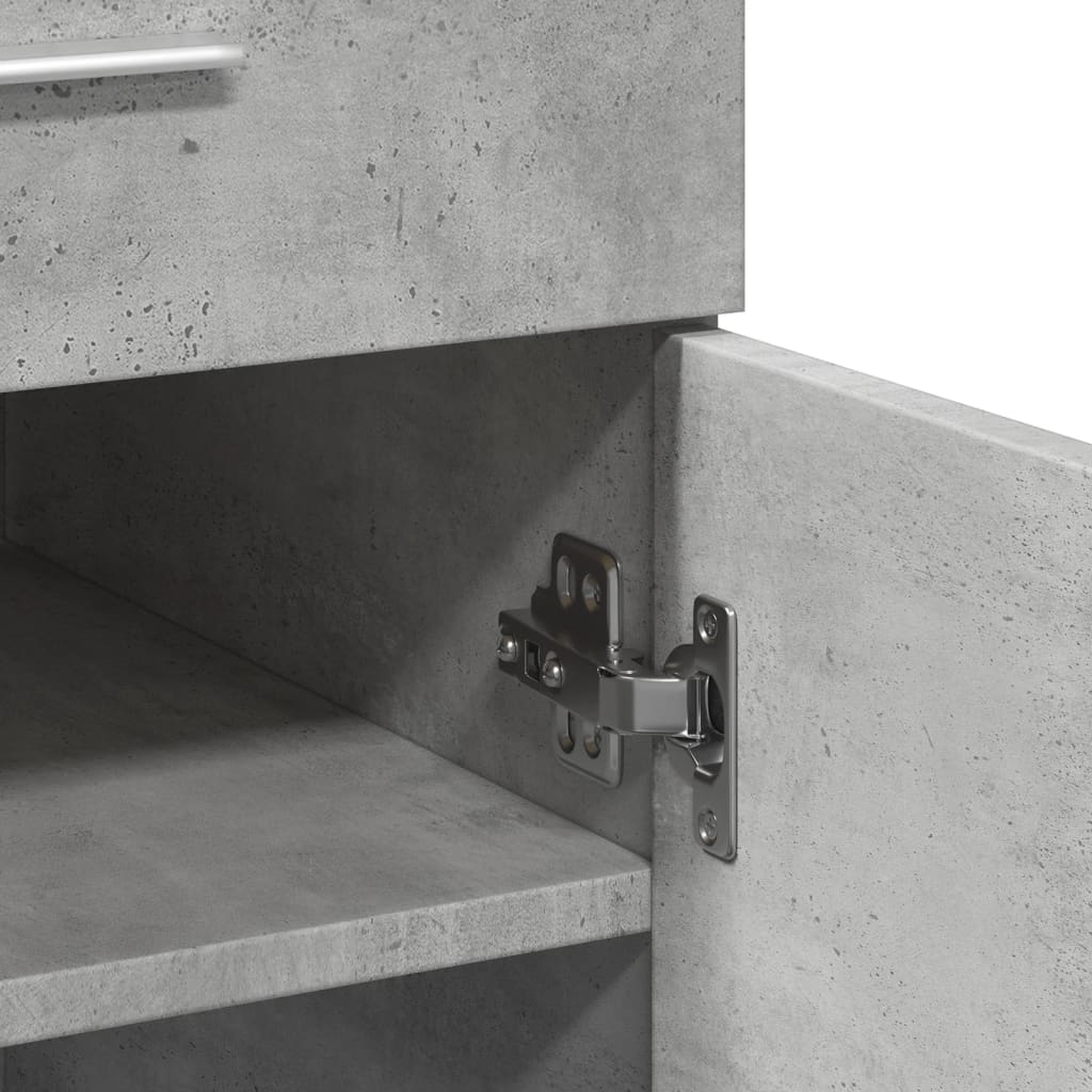 skænk 80x42,5x93 cm konstrueret træ betongrå