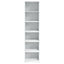 reol 45x41x185 cm konstrueret træ hvid