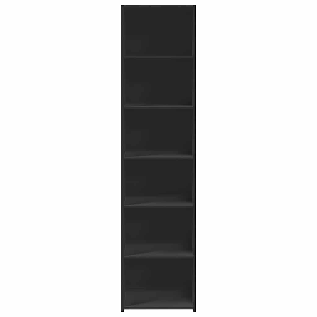 reol 45x41x185 cm konstrueret træ sort