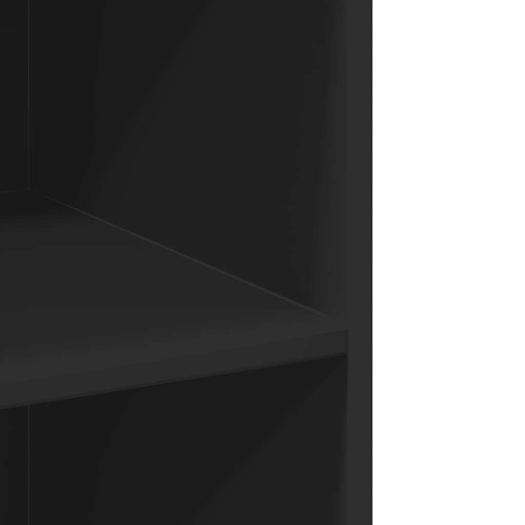 reol 70x41x185 cm konstrueret træ sort