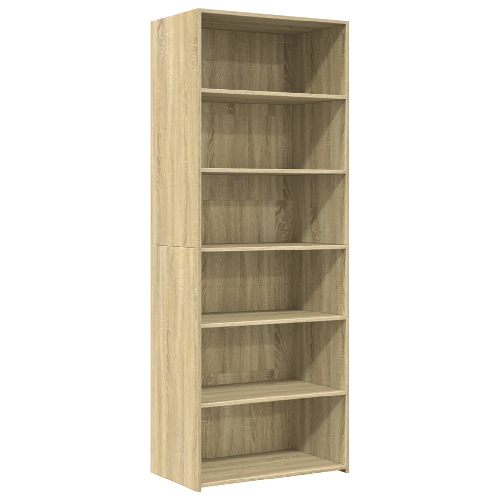 reol 70x41x185 cm konstrueret træ sonoma-eg