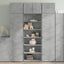 reol 70x41x185 cm konstrueret træ betongrå