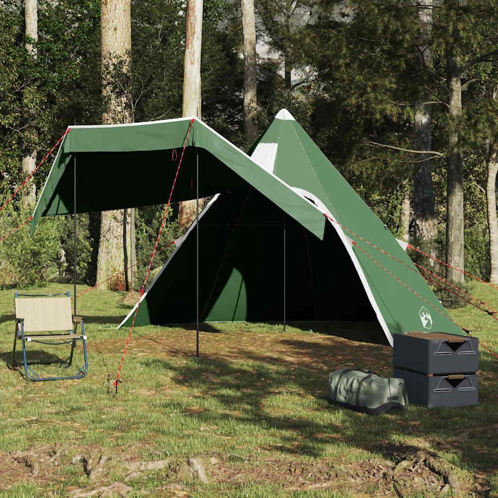 5-personers campingtelt vandtæt grøn