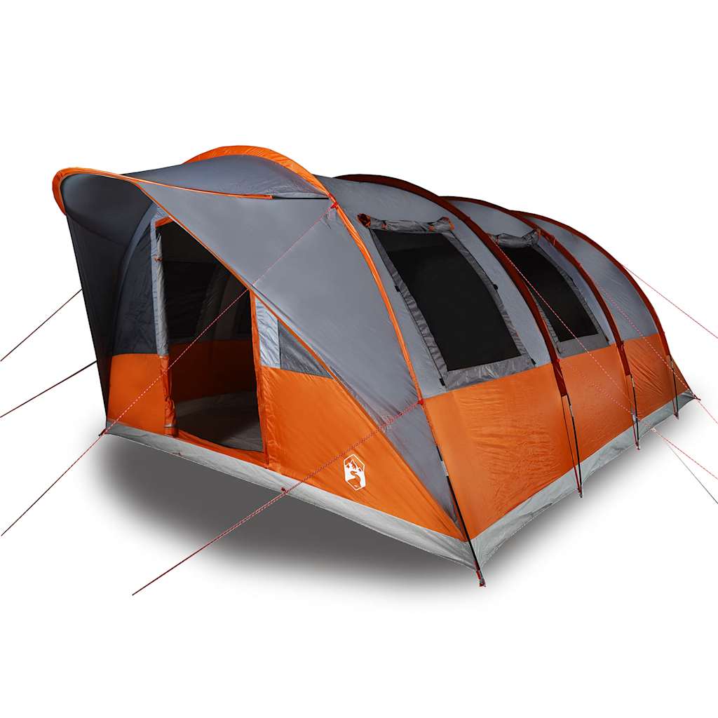 5-personers campingtelt vandtæt grå og orange