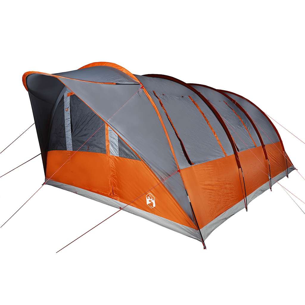 5-personers campingtelt vandtæt grå og orange