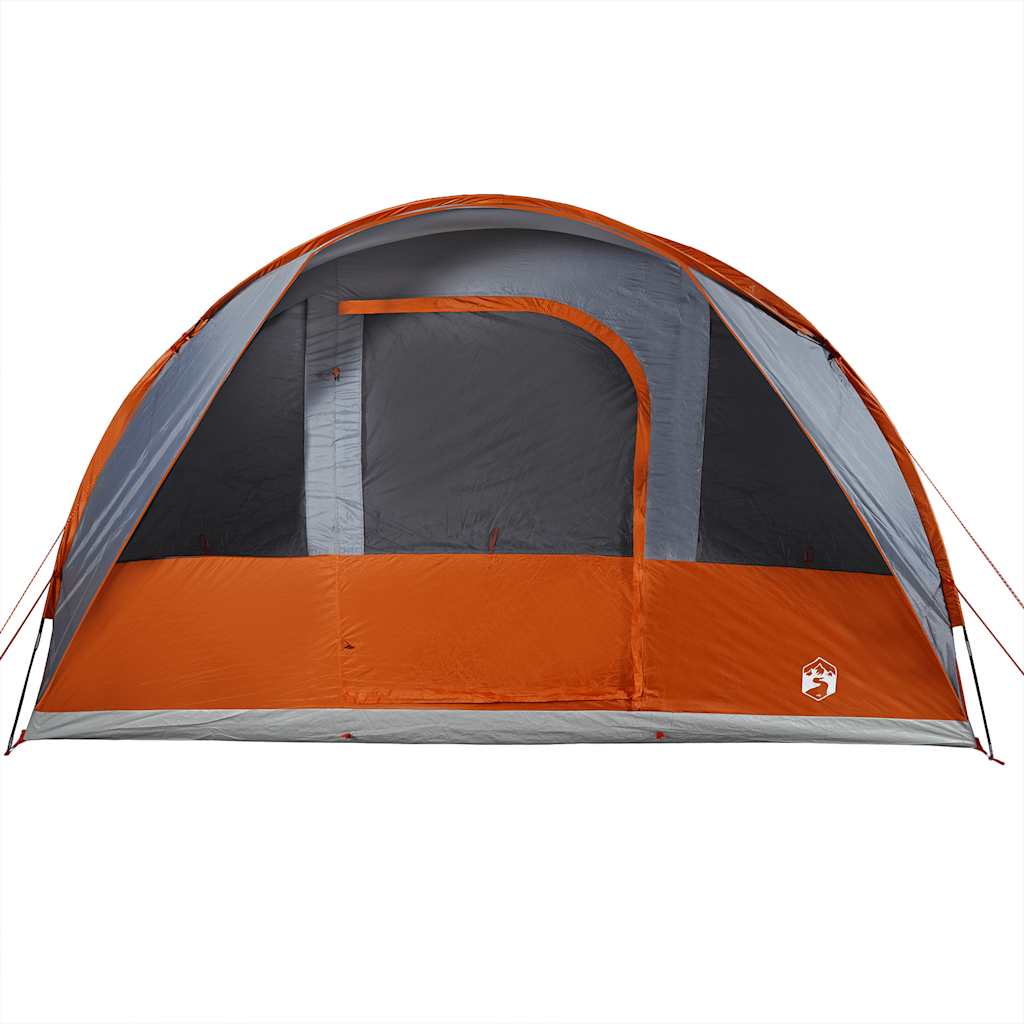 5-personers campingtelt vandtæt grå og orange