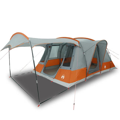 5-personers campingtelt vandtæt grå og orange