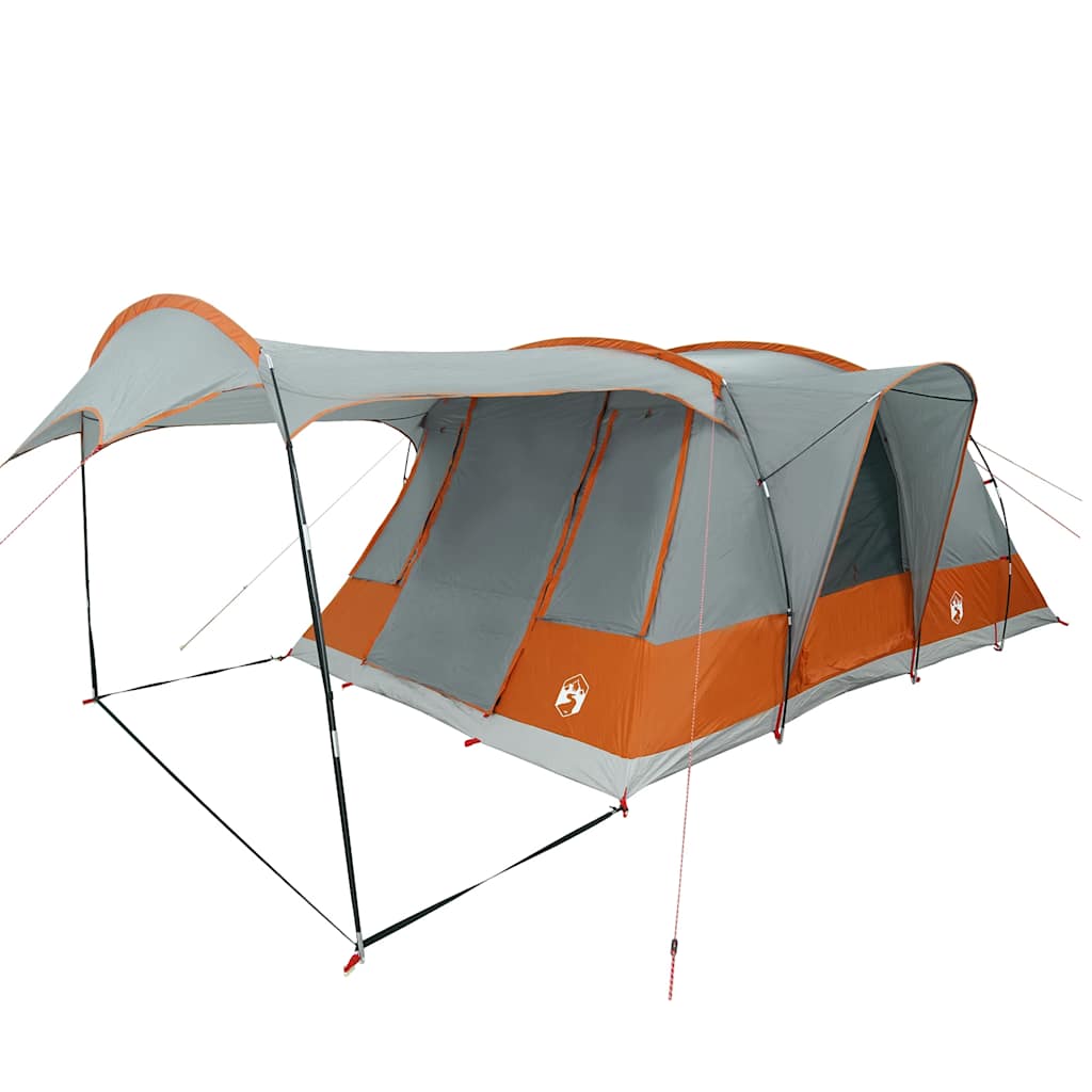 5-personers campingtelt vandtæt grå og orange
