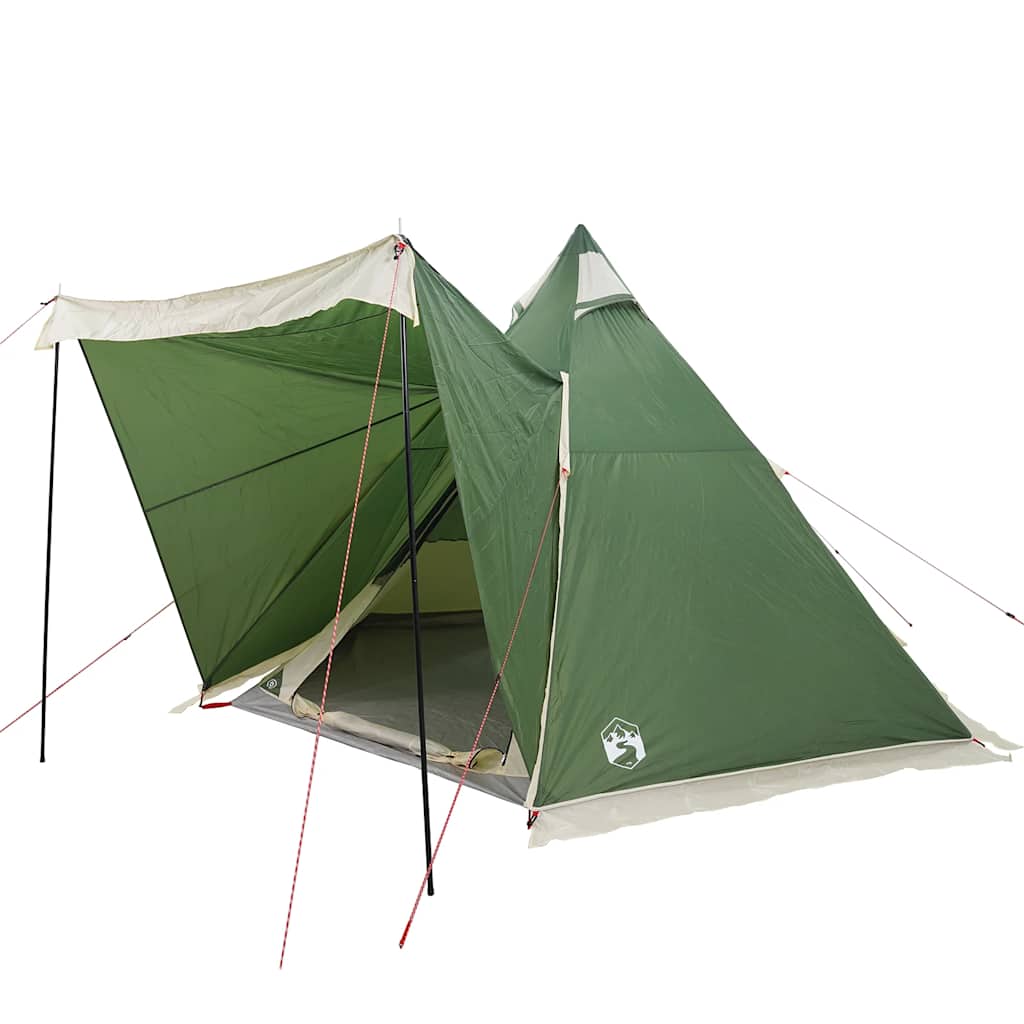 6-personers campingtelt vandtæt grøn