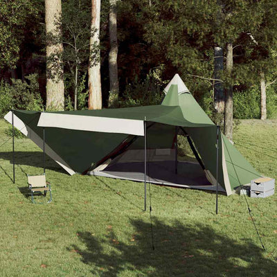8-personers campingtelt vandtæt grøn