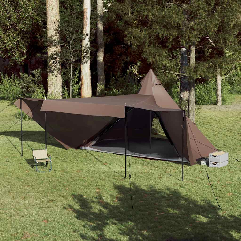 8-personers campingtelt vandtæt brun