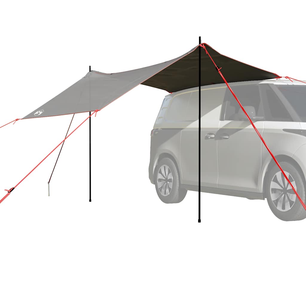fortelt til bil vandtæt grå og orange