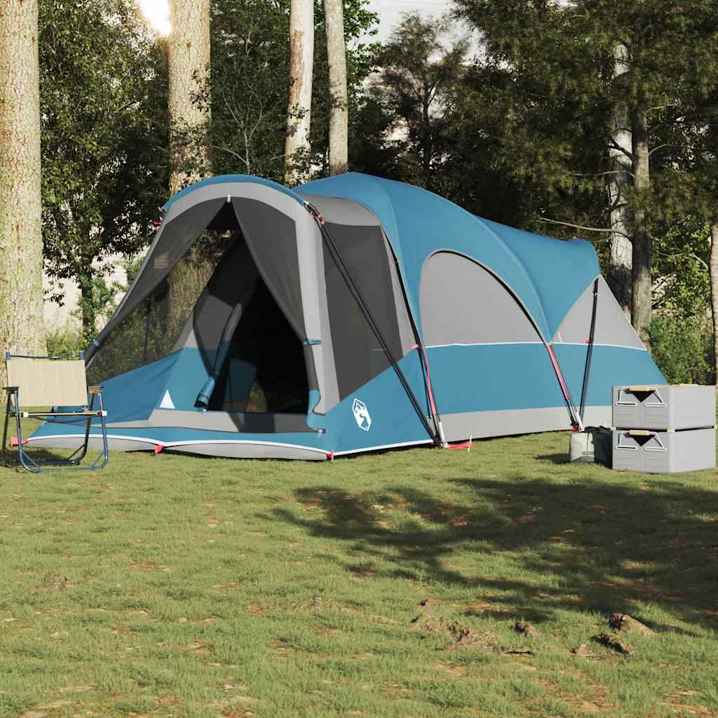 8-personers campingtelt vandtæt blå