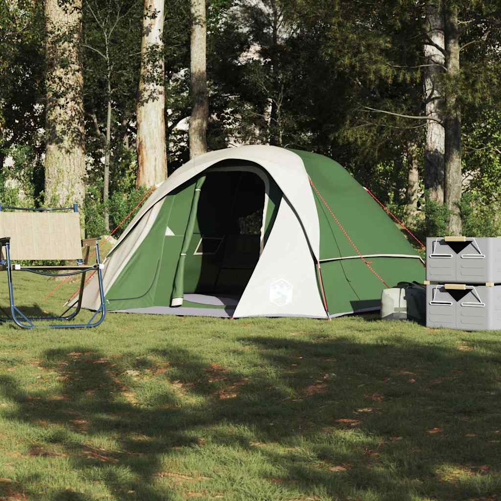 4-personers campingtelt vandtæt grøn