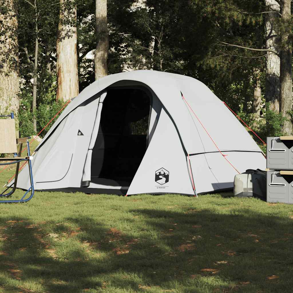 4-personers campingtelt vandtæt mørklægningsstof hvid