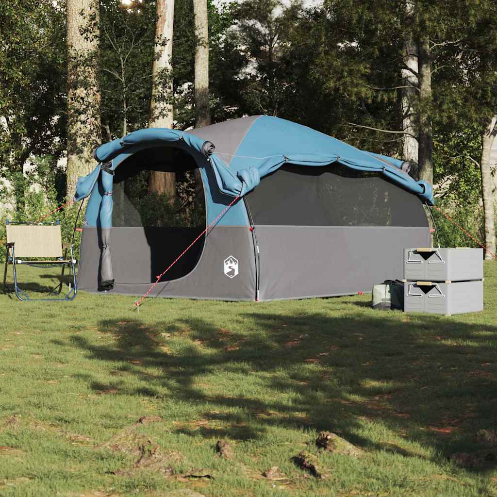 6-personers campingtelt vandafvisende tunnel blå