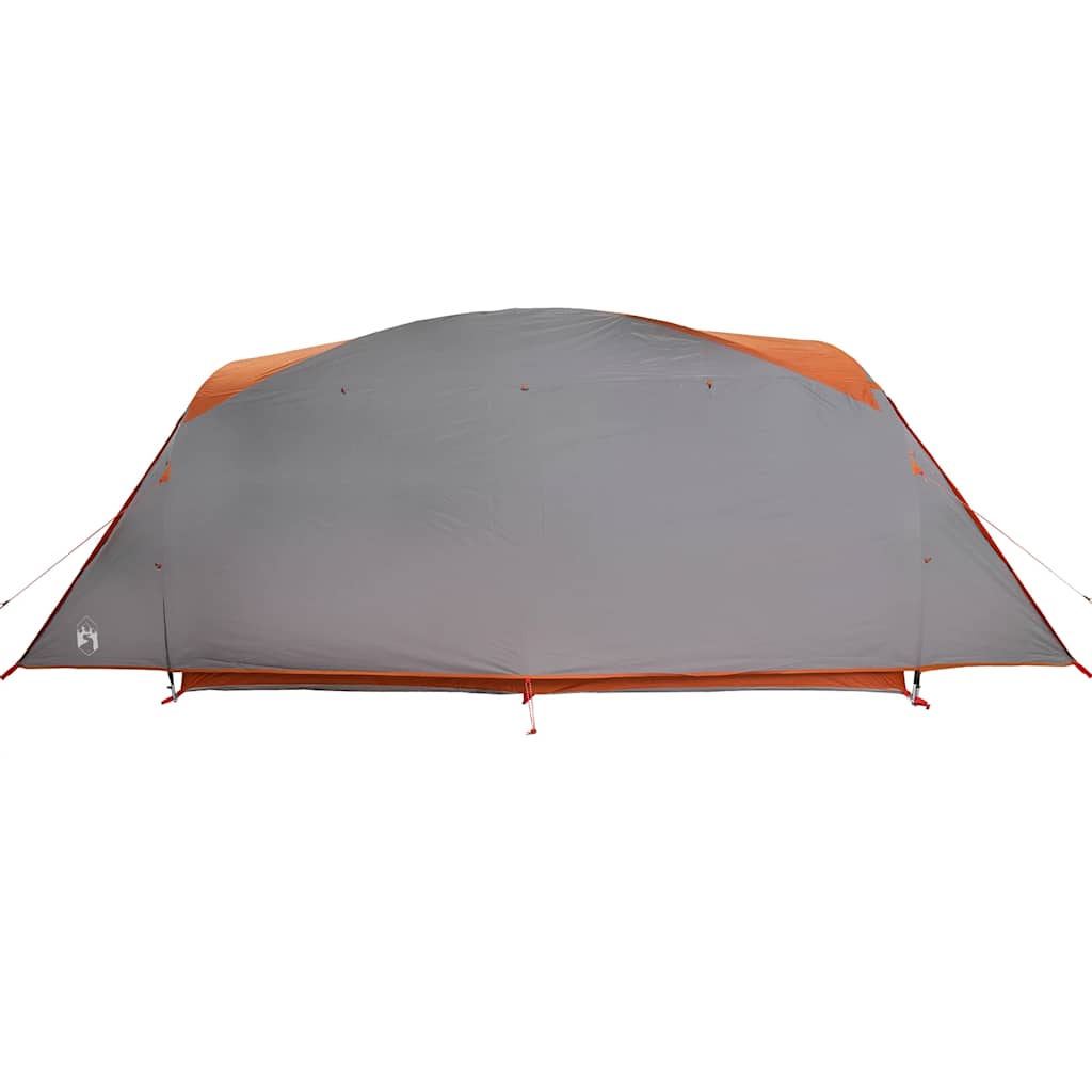 6-personers campingtelt vandafvisende grå og orange