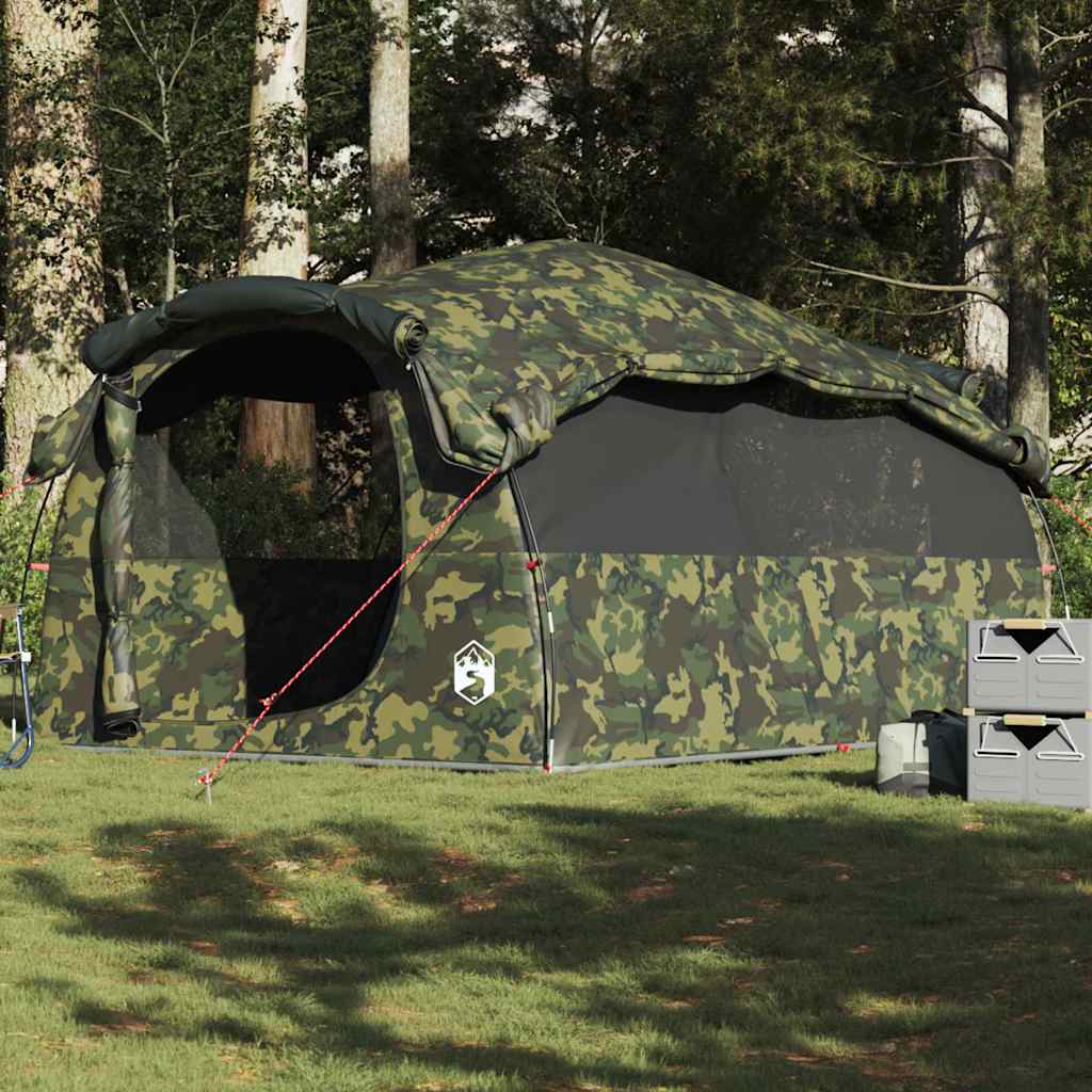 6-personers familietelt vandafvisende camouflage