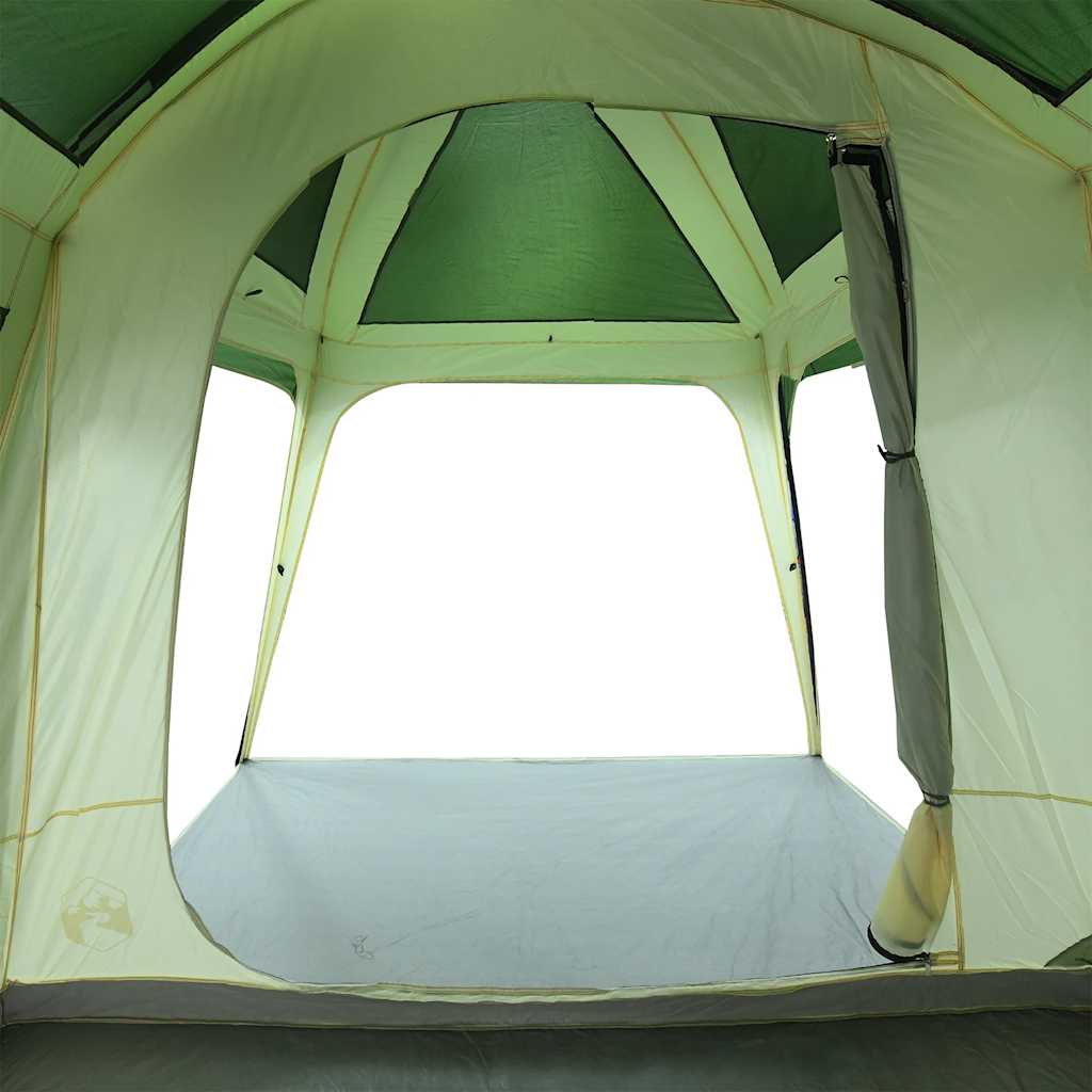 5-personers campingtelt med fortelt vandtæt kuppel grøn