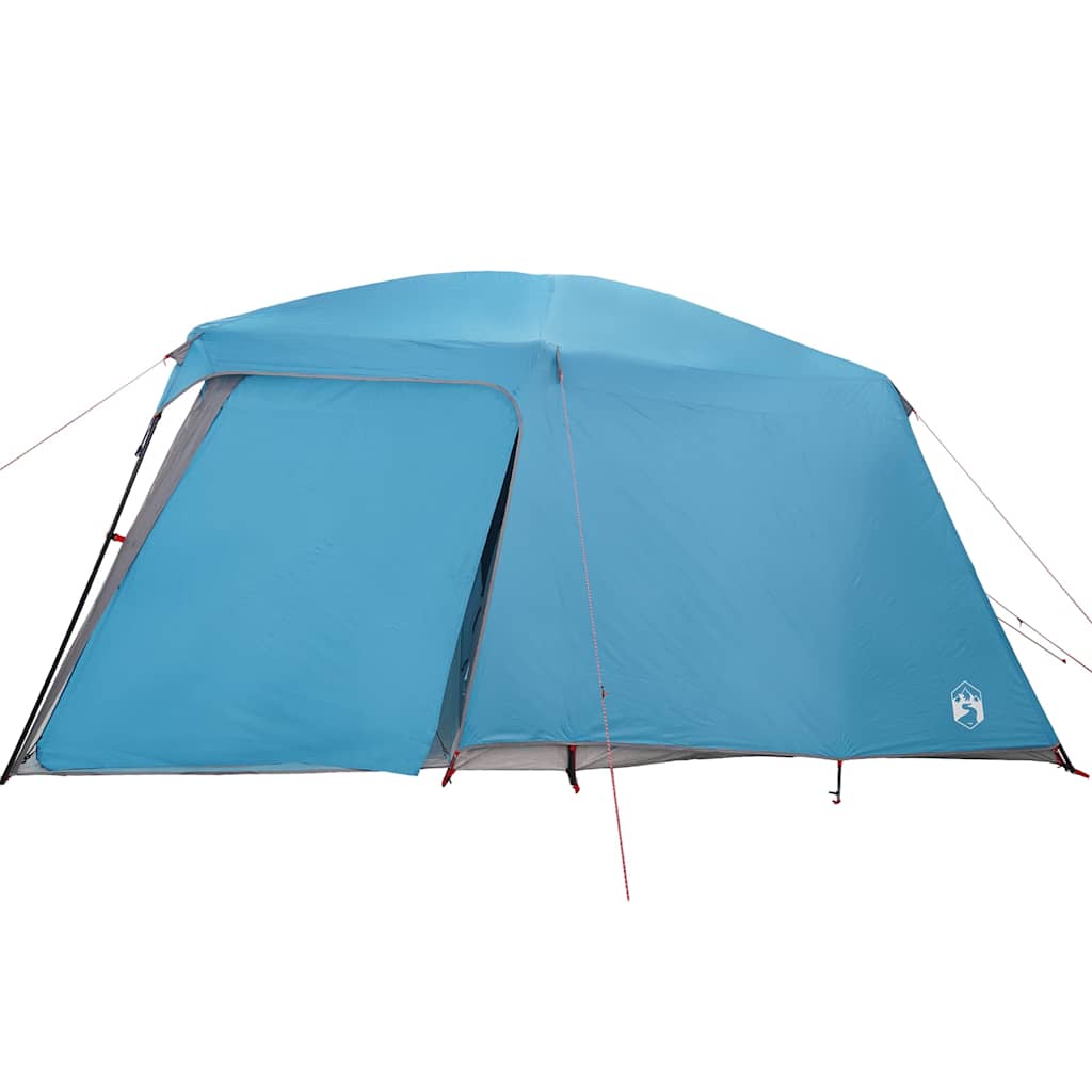 5-personers campingtelt med fortelt vandtæt kuppel blå