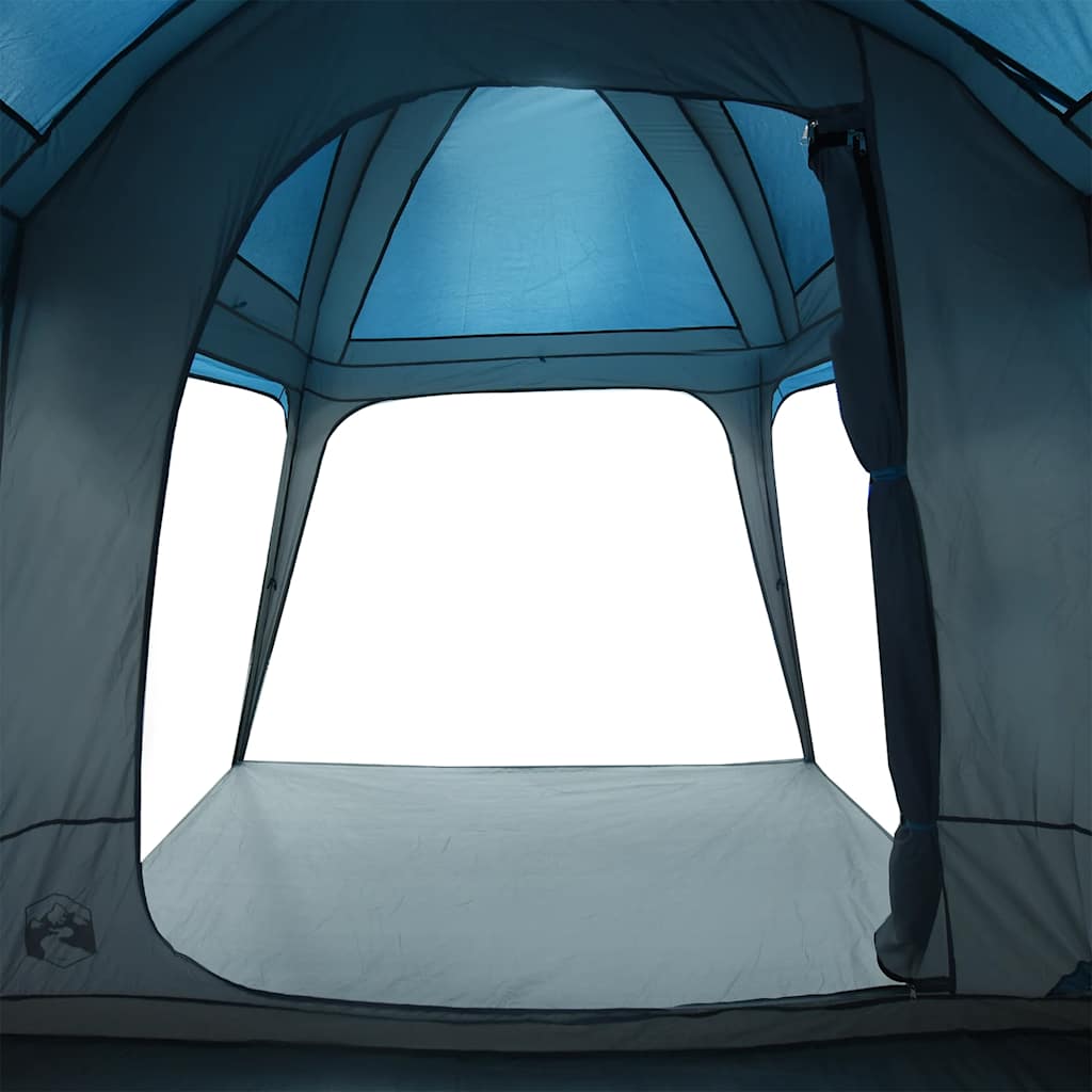 5-personers campingtelt med fortelt vandtæt kuppel blå