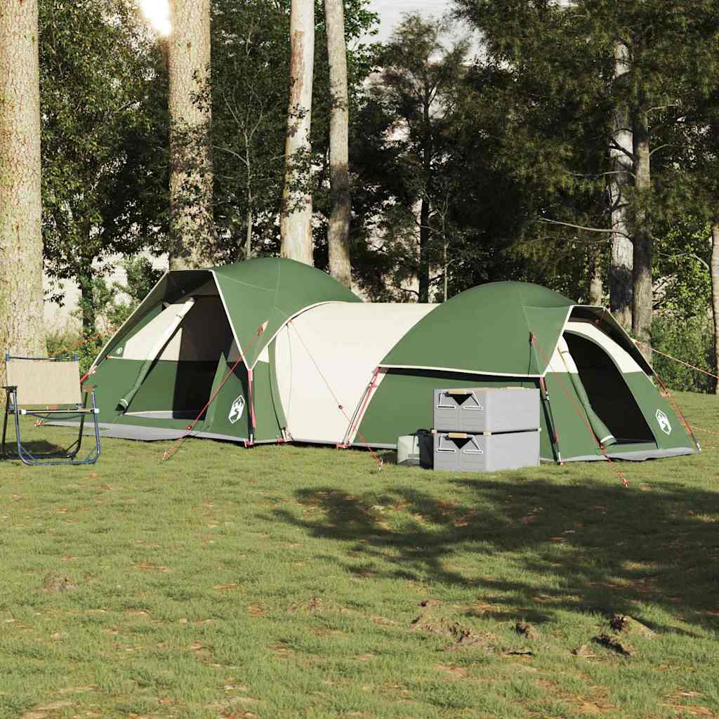 5-personers campingtelt vandtæt grøn