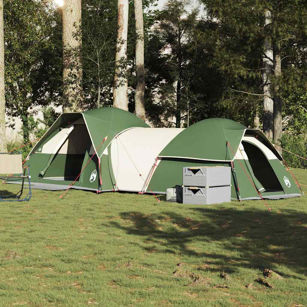 5-personers campingtelt vandtæt grøn