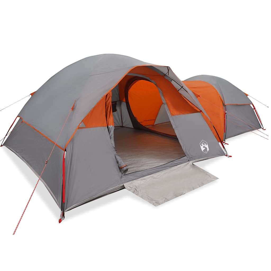 5-personers campingtelt vandtæt grå og orange