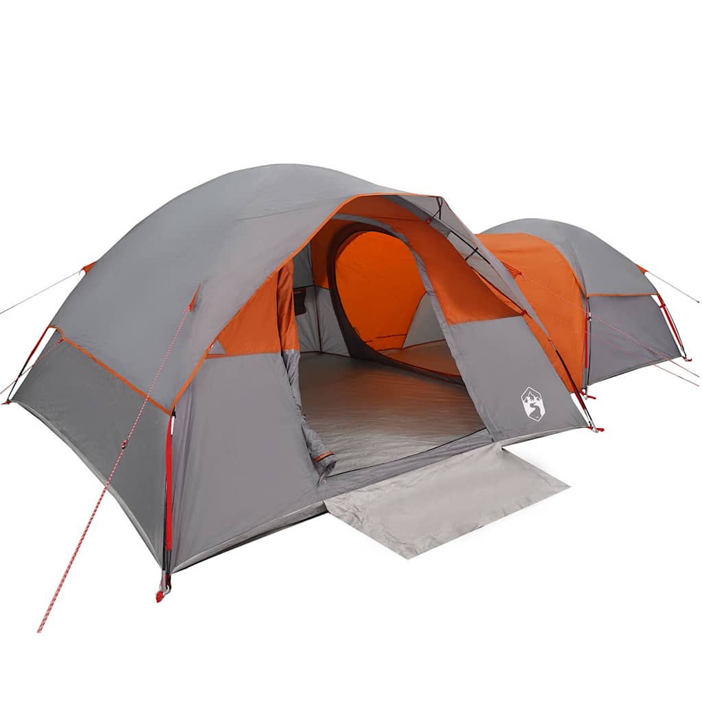 5-personers campingtelt vandtæt grå og orange