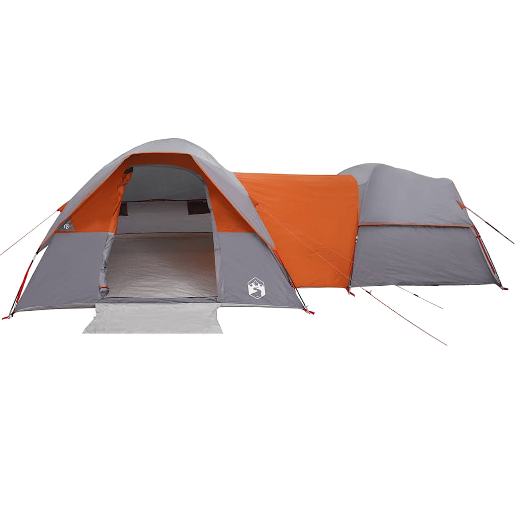 5-personers campingtelt vandtæt grå og orange