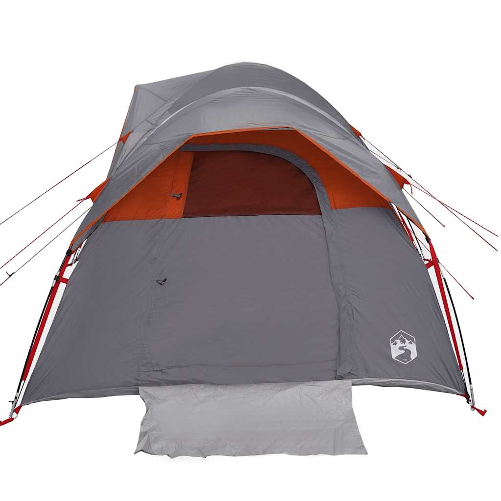 5-personers campingtelt vandtæt grå og orange