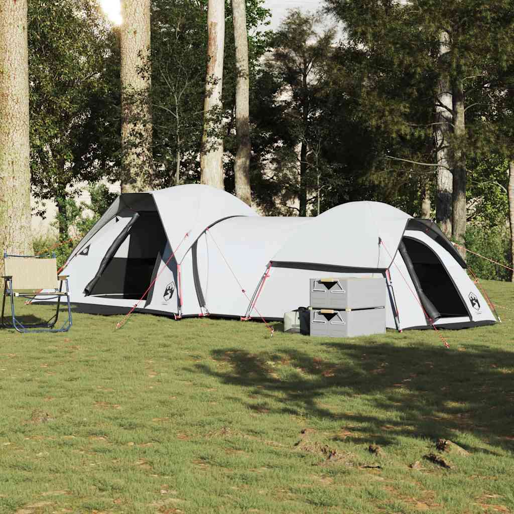 5-personers campingtelt vandtæt mørklægning stof hvid