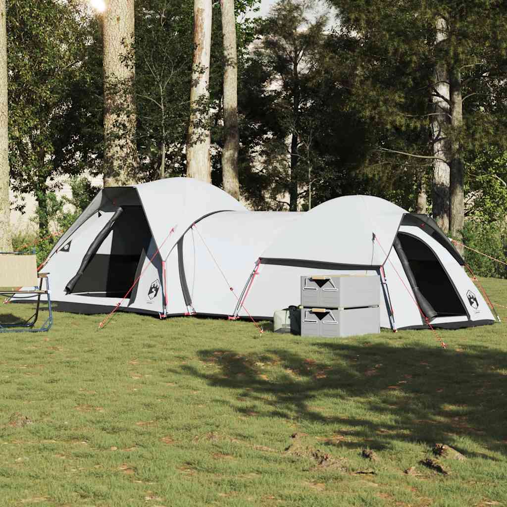 5-personers campingtelt vandtæt mørklægning stof hvid