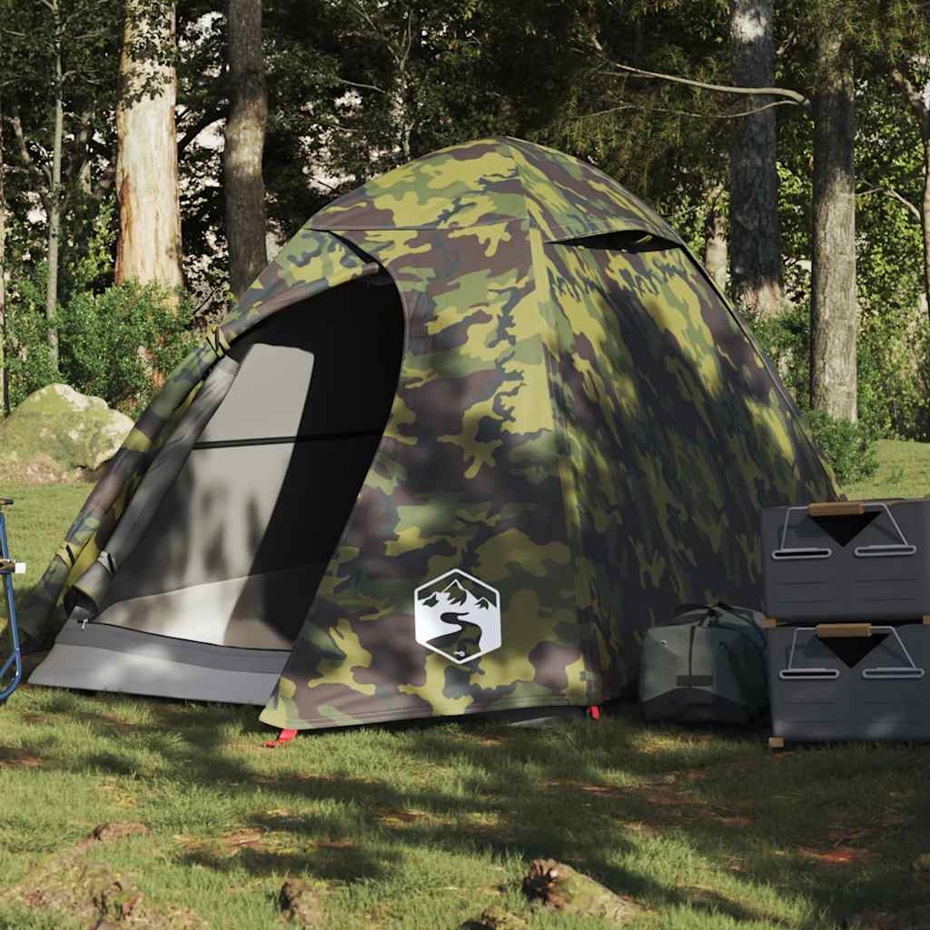 2-personers campingtelt vandtæt kuppel camouflage