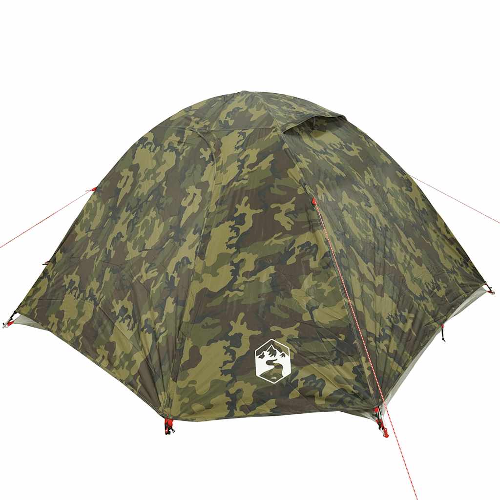 4-personers campingtelt vandtæt kuppel camouflage