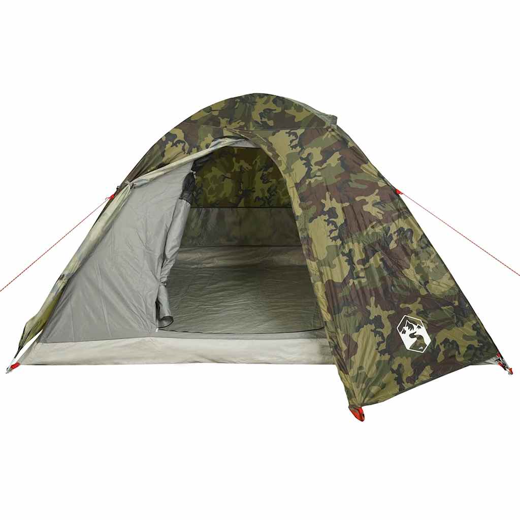 4-personers campingtelt vandtæt kuppel camouflage