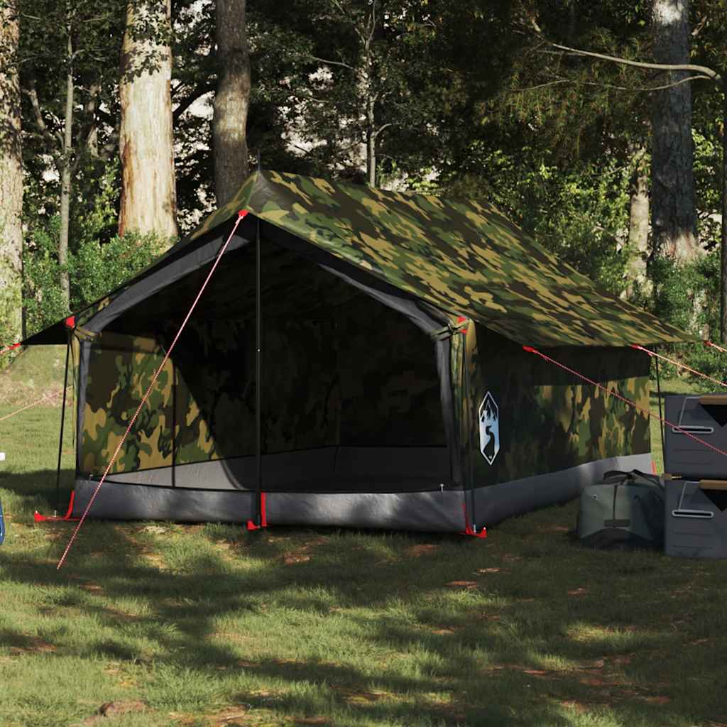 2-personers campingtelt - vandafvisende camouflage, A-stel