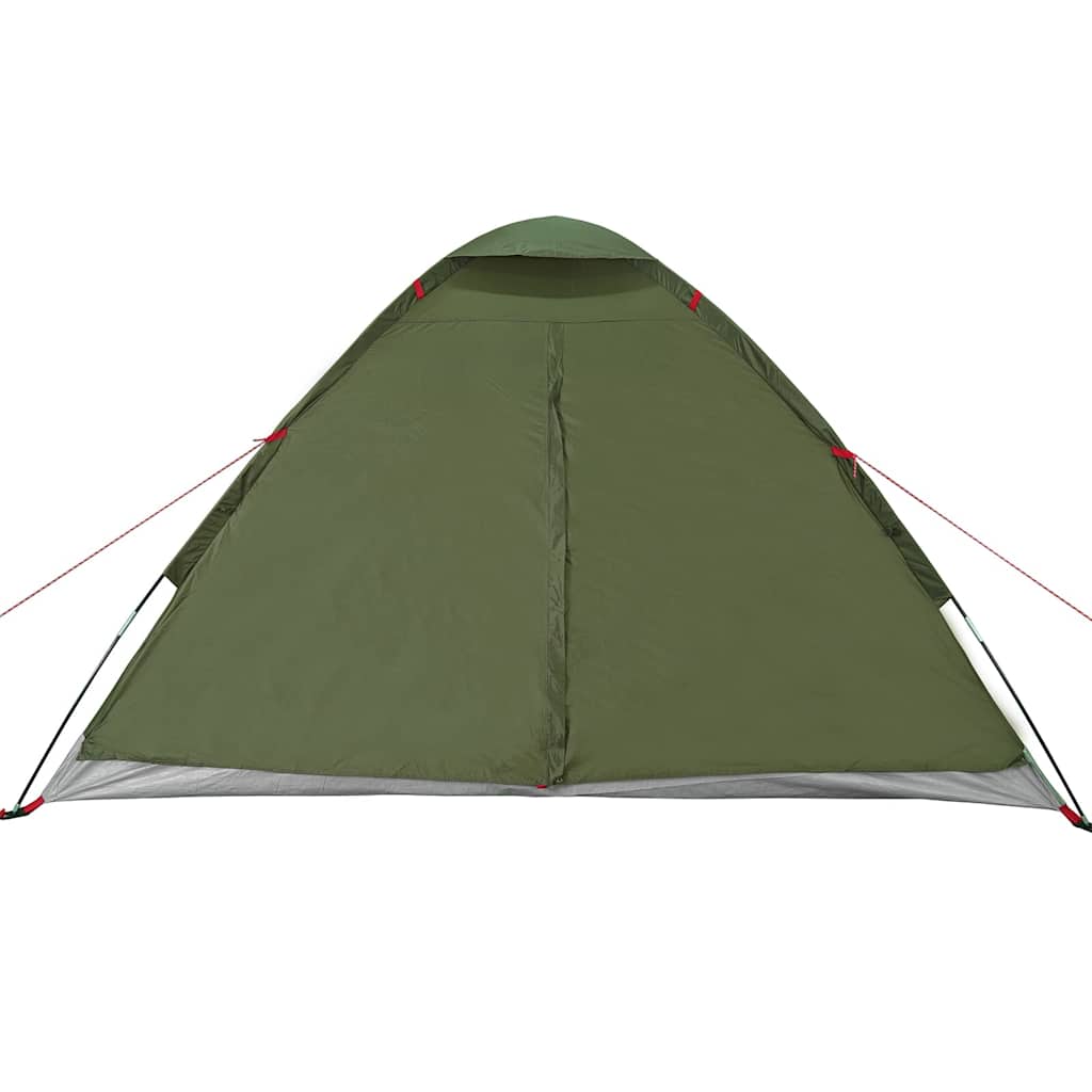 4-personers campingtelt vandtæt kuppel olivengrøn