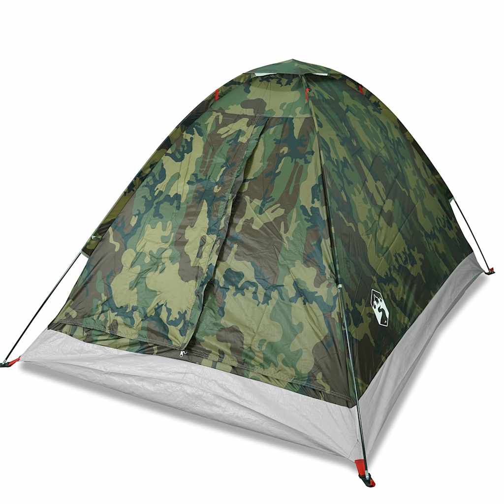 4-personers campingtelt vandtæt kuppel camouflage