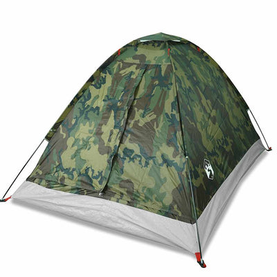 4-personers campingtelt vandtæt kuppel camouflage