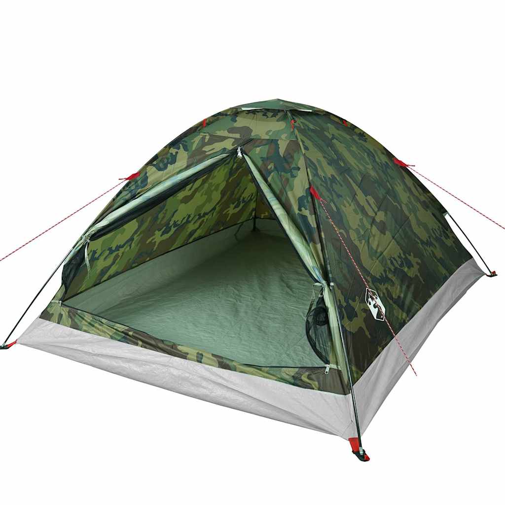 4-personers campingtelt vandtæt kuppel camouflage