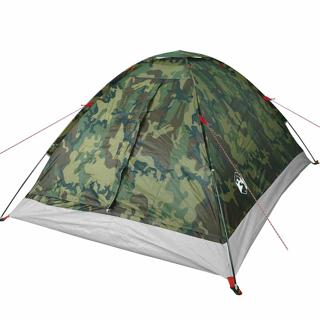 4-personers campingtelt vandtæt kuppel camouflage